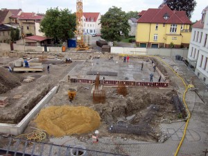 Vorbereitung der Bodenplatte Mensa